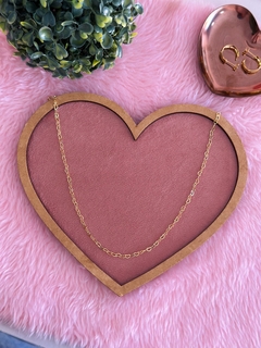 Choker elos coração dourada