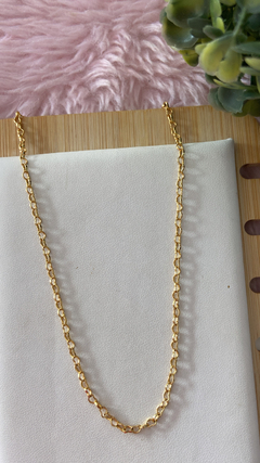 Colar corrente coração 60cm banhado a ouro - comprar online