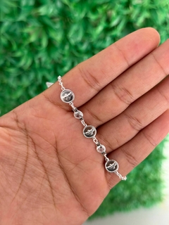 Pulseira Espirito Santo com zirconia prata 925 - comprar online