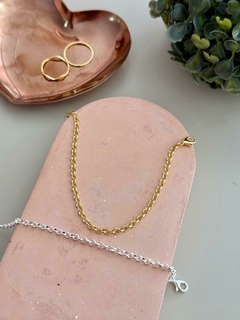 Pulseira elo português 2,5 mm banhada a ouro - comprar online
