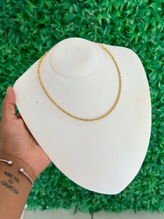 Choker cordão baiano 3mm banhada a ouro - comprar online