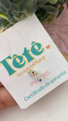 Piercing de orelha 4 corações prata 925 - comprar online