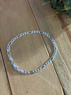 Pulseira masculina 3\4mm banhado a prata na internet