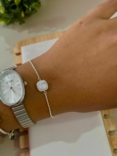 Pulseira pedra cristal prata 925 na internet