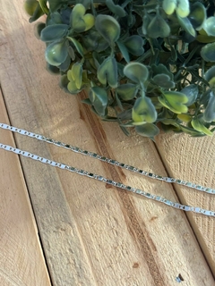 Corrente masculina 2mm banhada a prata - comprar online