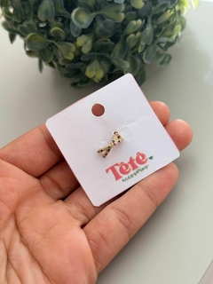 Piercing de pressão cristal colorido dourado - comprar online
