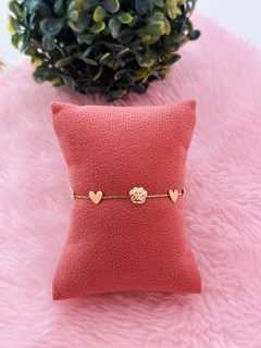 Pulseira coração pet dourada - comprar online