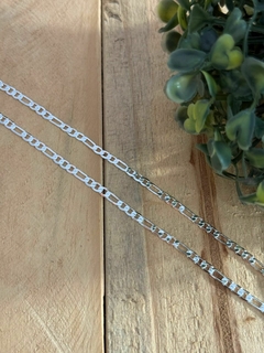Corrente masculina 4mm banhada a prata na internet