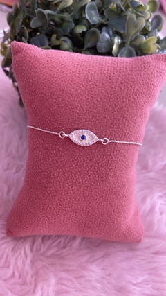 Pulseira olho grego zircônia prata 925 - comprar online