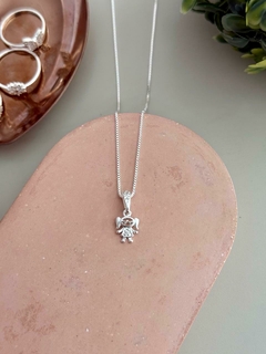 Colar menina cravejado prata 925 - comprar online