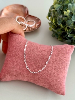 Corrente feminina elo oval prata 925 na internet