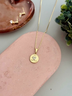 Colar eu amo ser mãe banhado a ouro - comprar online