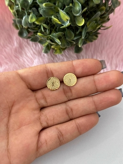 Brinco oração Pai Nosso banhado a ouro - comprar online
