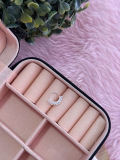 Piercing aro cravejado g prata 925 - comprar online