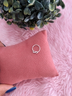 Piercing argolinha infinito prata 925