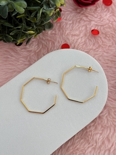 Argola fio m banhada a ouro