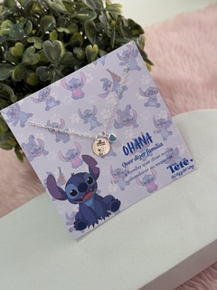 Colar stitch m banhado a prata