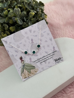 Colar infantil Aurora/Tiana banhado a prata