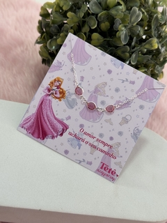 Colar infantil Aurora/Tiana banhado a prata - comprar online
