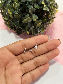 Piercing de orelha Nossa senhora prata 925