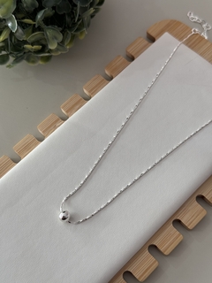 Choker bolinha banhada a prata - comprar online