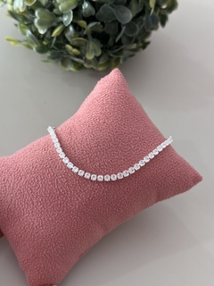 Pulseira Zircônia Cristal Banhada a Prata - comprar online
