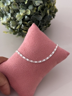 Pulseira diamantada banhada a prata - comprar online