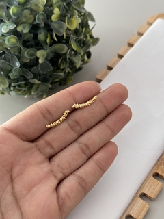 Brinco ear cuff coração P banhado na internet