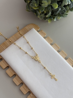 Pulseira terço Nossa Senhora das graças banhada a ouro - comprar online