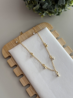 Tornozeleira strass cristal banhada a ouro - comprar online