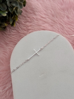 Pulseira cruz prata 925