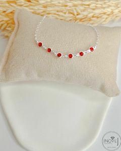 Pulseira 6 pontos de luz - vermelho - comprar online
