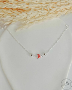 Pulseira borboleta com 2 bolas - vermelho - comprar online