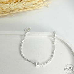 Pulseira riviera com coração