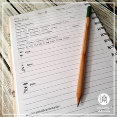 Cuaderno para apuntes y notas de cata