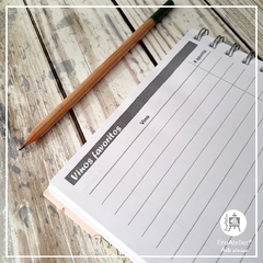 Cuaderno para apuntes y notas de cata