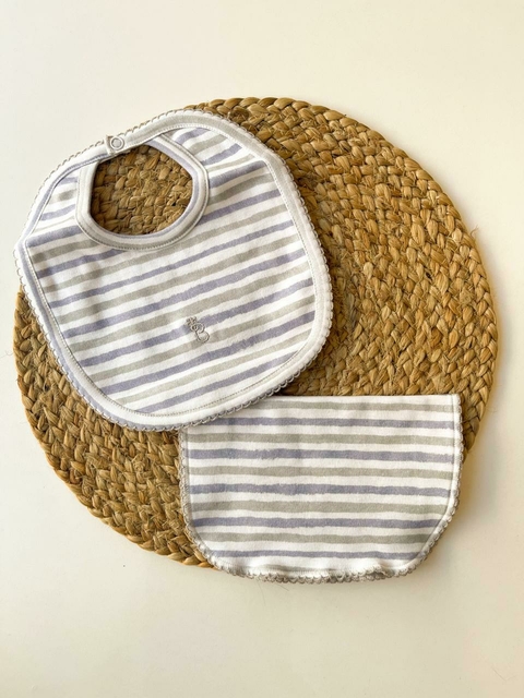 Set de Babero y Babita | Rayado