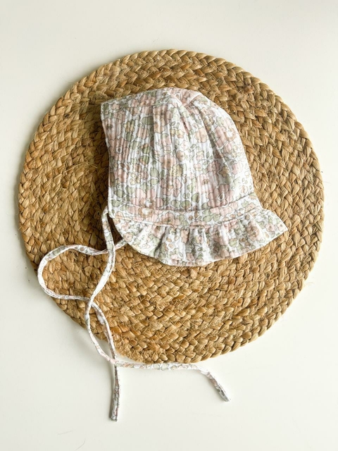Gorrito tipo Ingals | Flores Azul