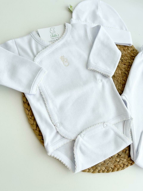 Ajuar 3 Piezas | Blanco | Body Cruzado - comprar online