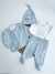 Linea Biscuit | Ajuar 4 Piezas | Celeste - Tutu´s Babies and Home 
