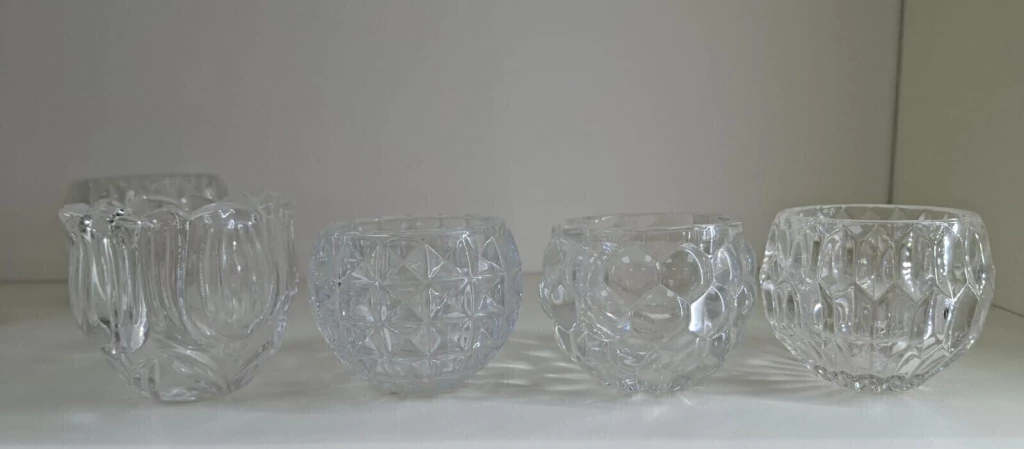 Porta vela vidrio 5 cm