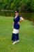 Imagem do Vestido Longo com Detalhe em Branco