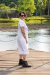 LUZ - Vestido Midi Comprido com Duas Fendas - comprar online