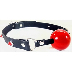 Mordaza con Pelota Gag Ball Ecocuero Regulable con Tachas y Púas