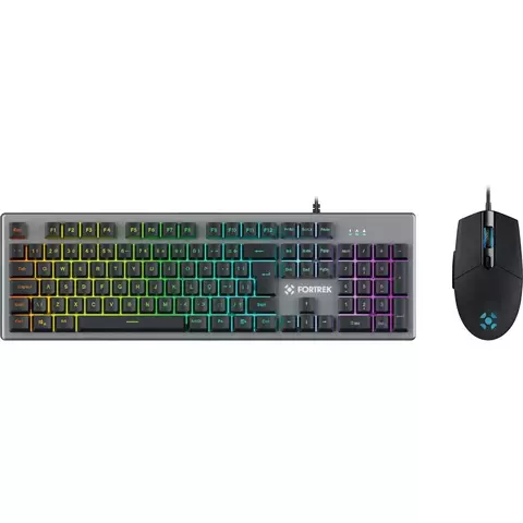Kit Teclado e Mouse Gamer Fortrek Ranger Rainbow RGB Grafite 70551
