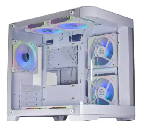 GABINETE GAMER AQUARIO CURVA MICRO W1AG BRANCO C KIT 3 FAN KMEX CGW1AGRH002CB0X