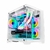 GABINETE GAMER K-MEX SPACE AQUA WHITE COM KIT FAN CGW1KN