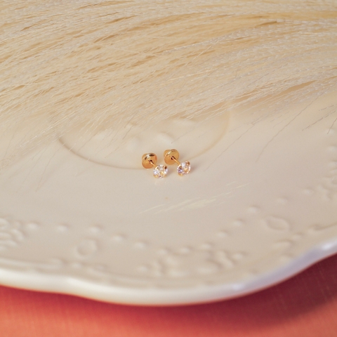 BRINCO BABY GLOW 3MM OURO 18K