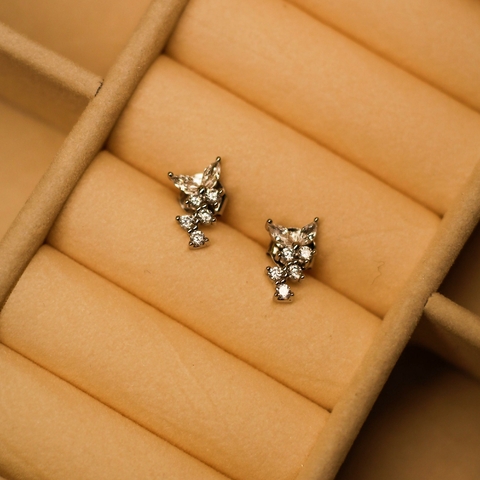 BRINCO EARCUFF BORBOLETA PRATA