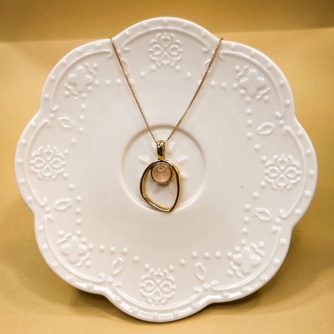 COLAR AURORA QUARTZO ROSA